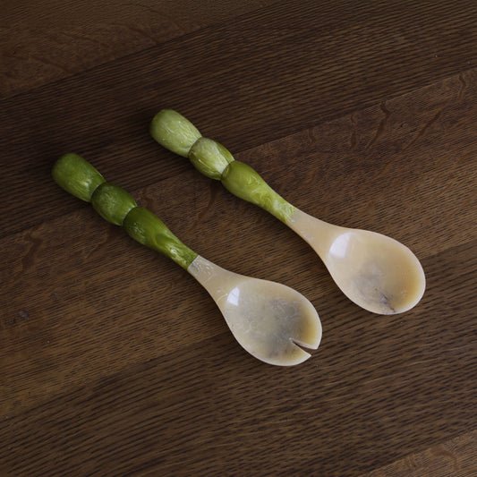 Beatriz Ball - Salad Servers - Resin Rio Bubble - Green