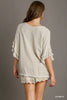 Top - Linen Layered Ruffle with Frayed Hem - Findlay Rowe Designs