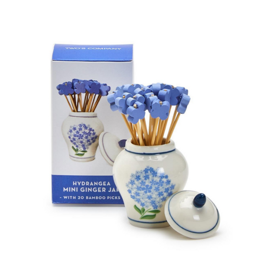 Ginger Jar Cocktail Pick Holder - Hydrangea - Findlay Rowe Designs