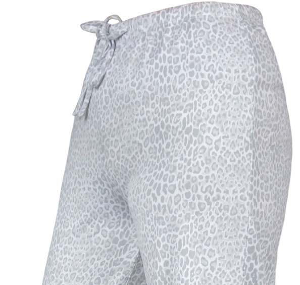 Lounge Pants - Sheer Gray Leopard - Findlay Rowe Designs