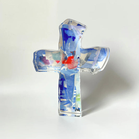 Lauren Dunn - Periwinkle Acrylic Cross