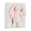 Mud Pie - Baby - Bow Swaddle Bunny Rattle Set