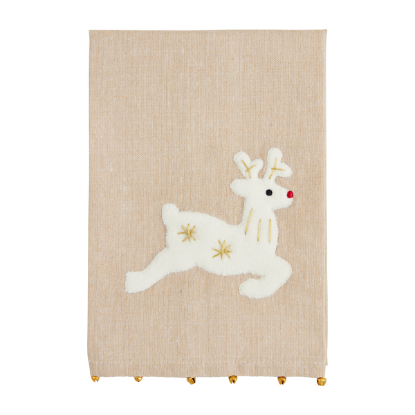 Mud Pie - Christmas Neutral Applique Towel - Findlay Rowe Designs