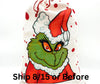 Santa Sack - Red With Green Grinch - Jute