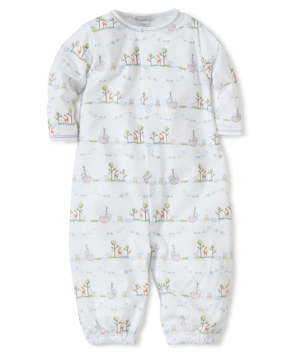 Kissy Kissy - Blue Noah's Print Convertible Gown - Boy Small - Findlay Rowe Designs