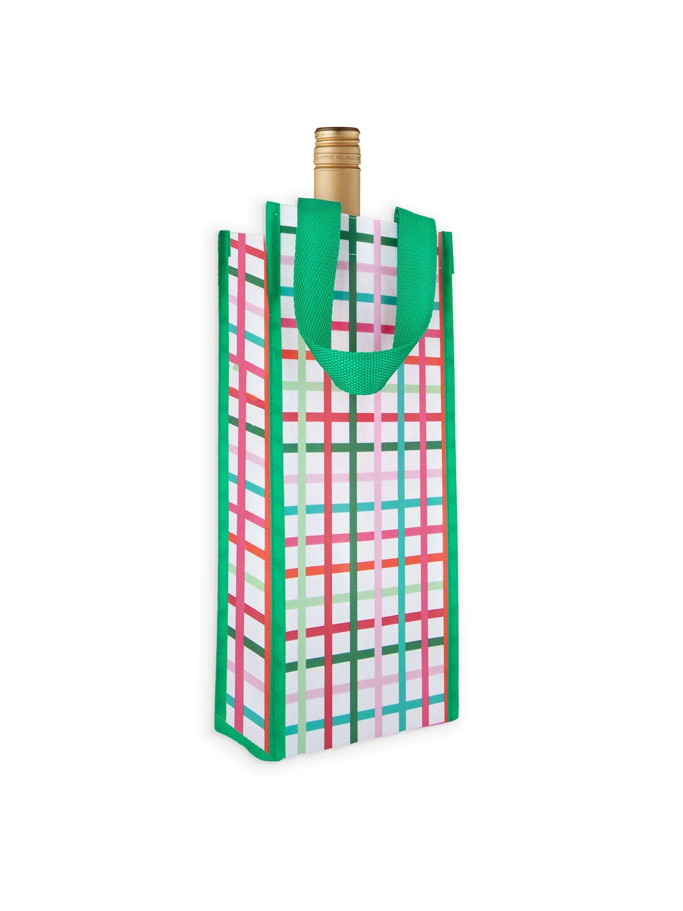 Mary Square - Wine Bag - Festive Plaid - Findlay Rowe Designs