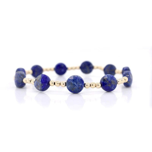 Enewton - admire gold 3mm bead bracelet - lapis - Findlay Rowe Designs