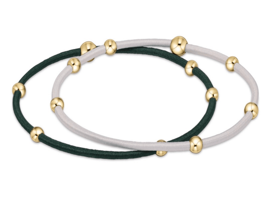 Enewton - essentials Gameday Hair Bracelet - Dark Green - White - Findlay Rowe Designs