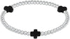 Enewton Extends - Signature Cross Sterling 3mm Bead Bracelet - Onyx - Findlay Rowe Designs