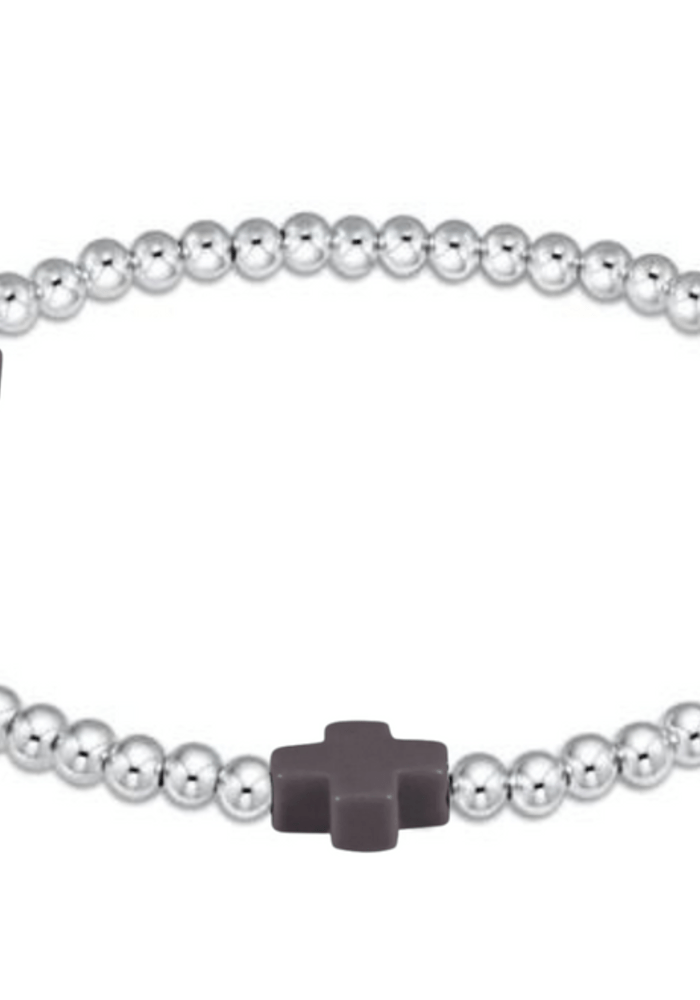 Enewton Extends - Signature Cross Sterling 3mm Bead Bracelet - Onyx - Findlay Rowe Designs