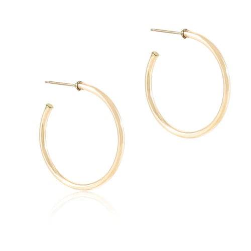 Enewton - small round gold post hoop - 2mm - Findlay Rowe Designs