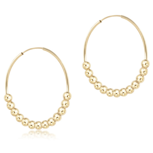 enewton- classic beaded bliss hoop - 4mm gold - Findlay Rowe Designs