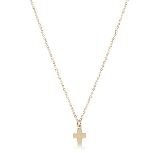 Enewton Egirl - 14in Necklace Gold - Signature Cross Small Gold Charm - Findlay Rowe Designs