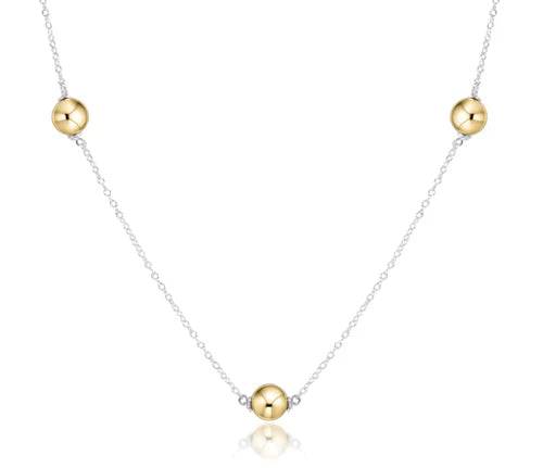 Enewton - choker simplicity chain - sterling mixed metal - classic 6mm gold - Findlay Rowe Designs