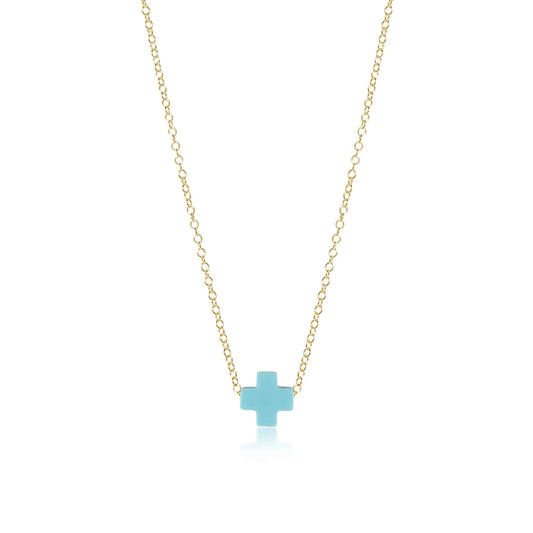 Enewton - egirl signature cross necklace gold 14"- Mint - Findlay Rowe Designs