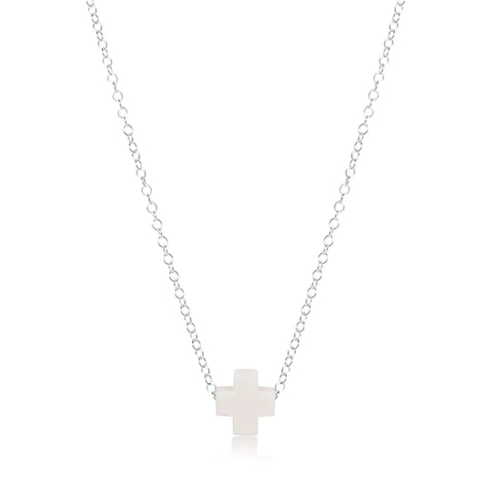 Enewton - Necklace Sterling - signature cross - off-white - Findlay Rowe Designs