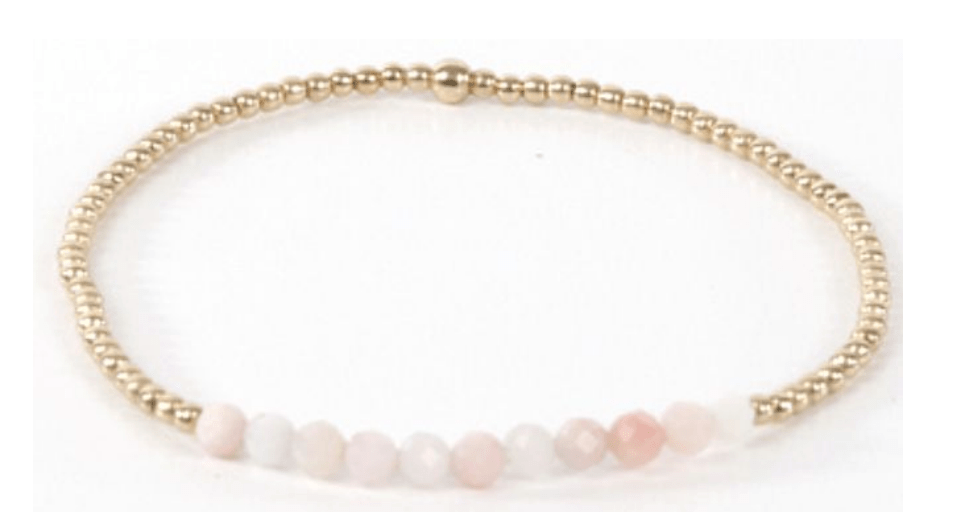 Enewton - gold bliss 2mm Bead Bracelet - Pink Opal - Findlay Rowe Designs