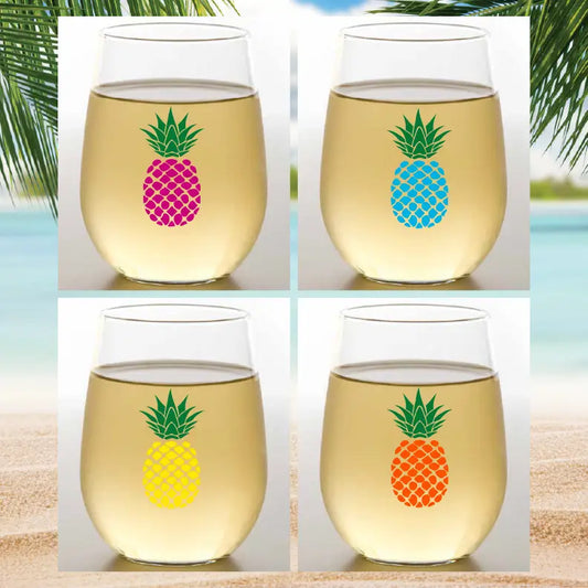 Wine-Oh - Shatterproof Stemless - Pineapples - Findlay Rowe Designs