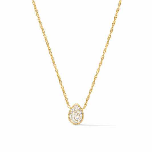 Julie Vos - Luna Teardrop Delicate Necklace -  Cubic Zirconia