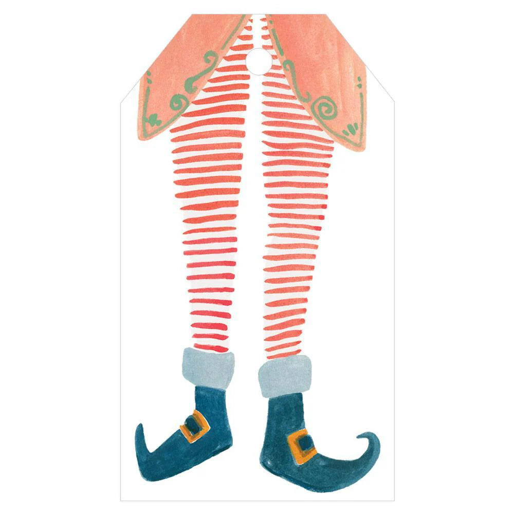 Caspari - Gift Tag - Elf Stockings - Findlay Rowe Designs