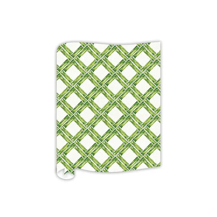 Rosanne Beck - Interlocking Green Bamboo Table Runner - Findlay Rowe Designs