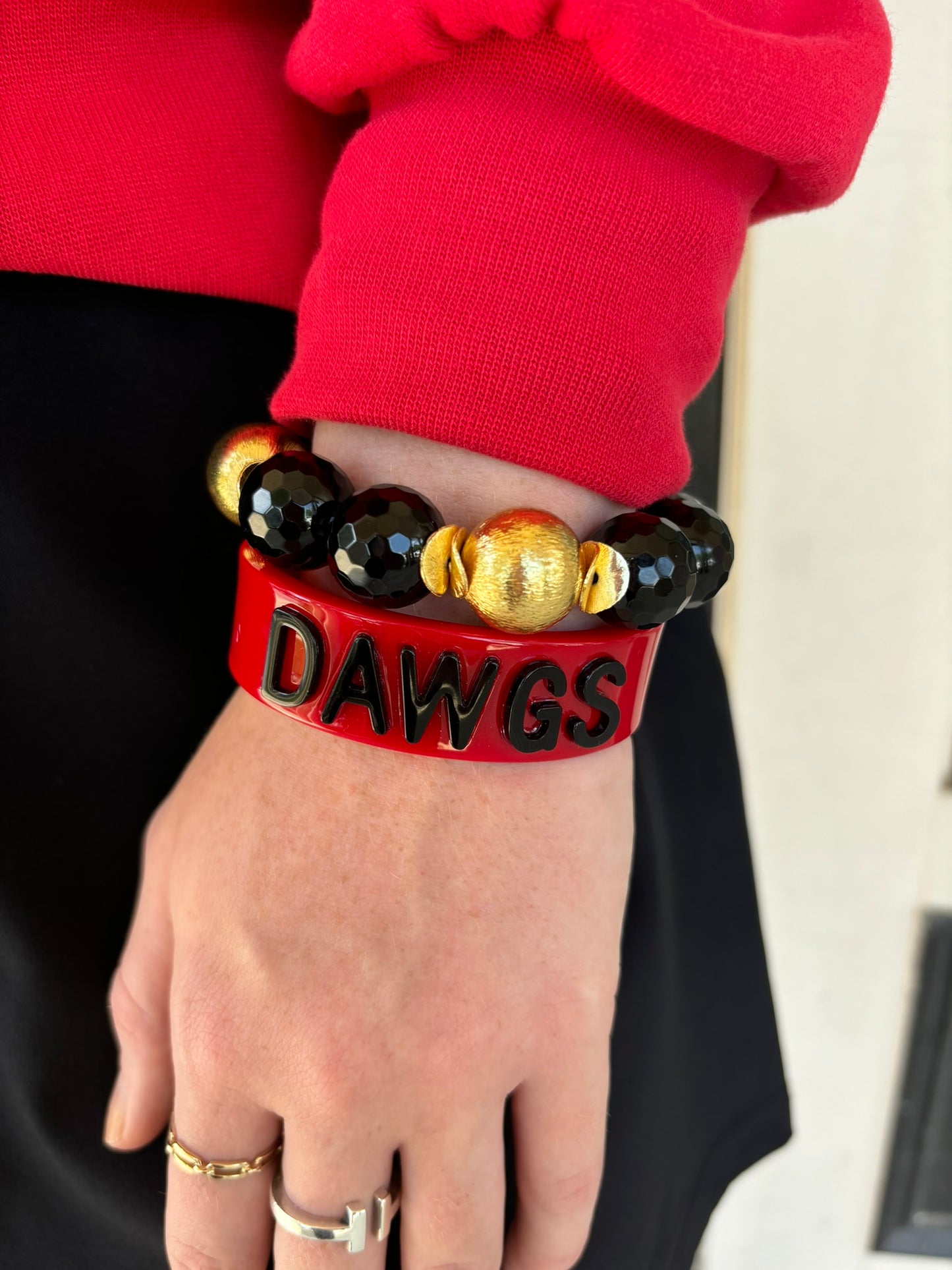 Bracelet - Georgia DAWGS Cuff - Findlay Rowe Designs