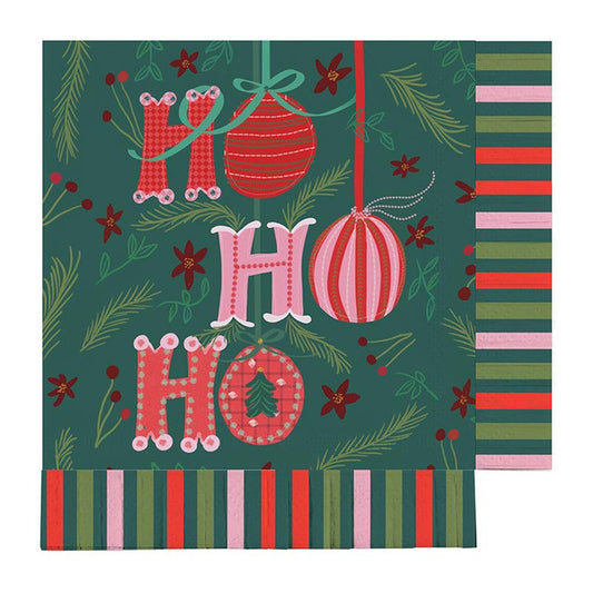 Cocktail Napkins - Fringe Napkins - Ho Ho Ho - Findlay Rowe Designs