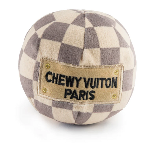 Chewy Vuiton Ball Toy - Small Check - Findlay Rowe Designs