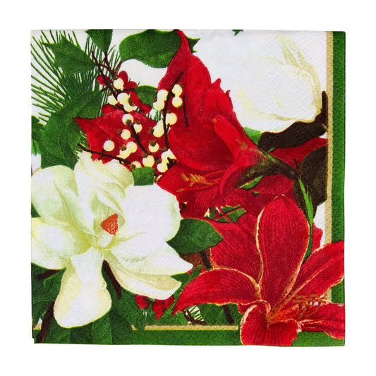 Caspari - Cocktail Napkins - Christmas Garden - Findlay Rowe Designs