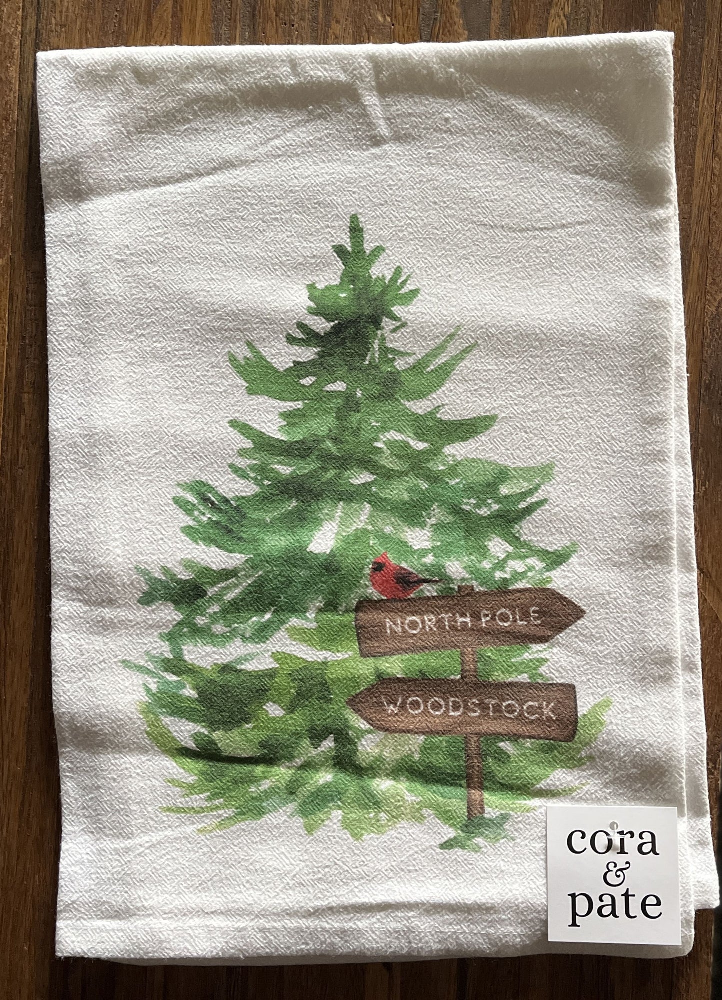 Cora and Pate - Towel - Christmas Directions - Woodstock - Findlay Rowe Designs