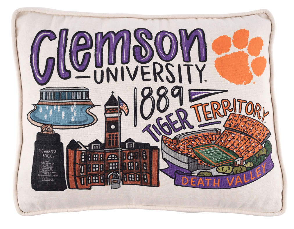 Pillow - Clemson Icons - Findlay Rowe Designs