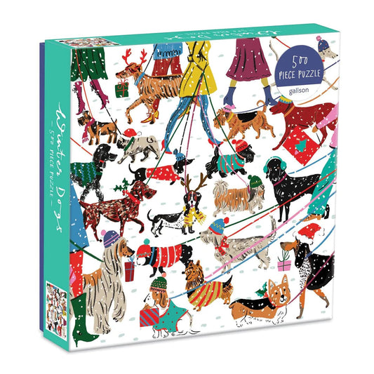 Winter Dogs 500 Piece Jigsaw Puzzle - Findlay Rowe Designs