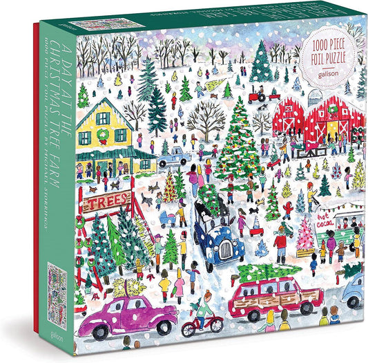 Galison Michael Storrings Christmas Tree Farm 1000 Piece Foil Puzzle - Findlay Rowe Designs