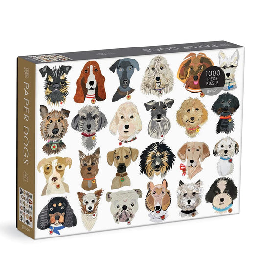 Paper Dogs 1000 Piece Puzzle Artist: Reed Evins - Findlay Rowe Designs