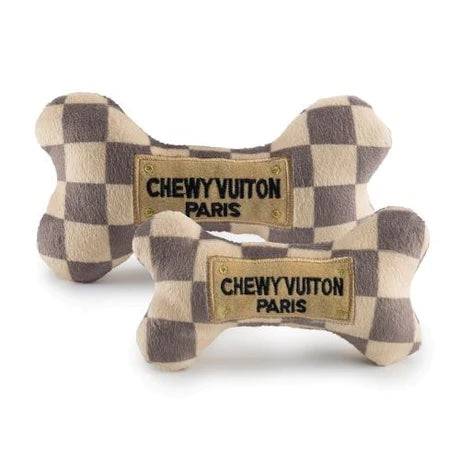 Chewy Vuiton Bone Dog Toy - Checker - Findlay Rowe Designs