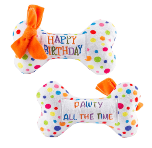 Happy Birthday Bone  Dog Toy- Large - Findlay Rowe Designs