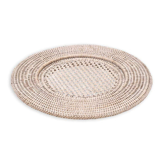 Caspari - Charger - Rattan - White Natural