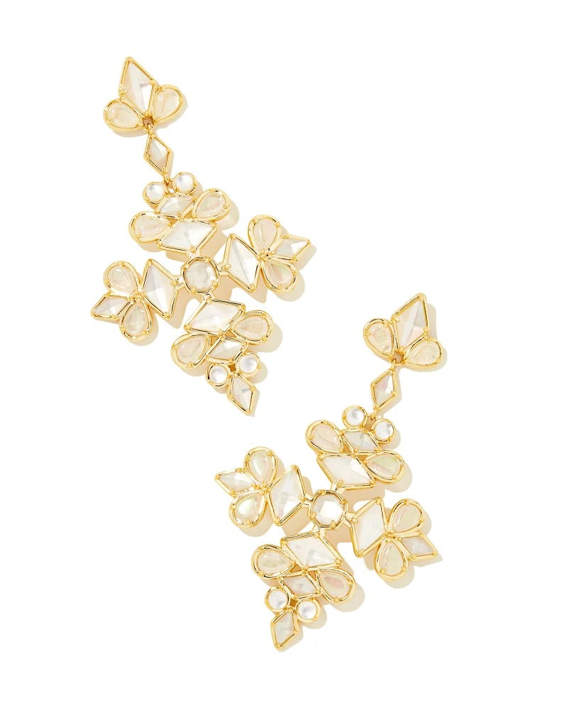 Kendra Scott - Kinsley Gold Statement Earrings - Ivory Mix - Findlay Rowe Designs