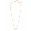 Kendra Scott - Elisa Gold Pendant Necklace In White Kyocera Opal - Findlay Rowe Designs