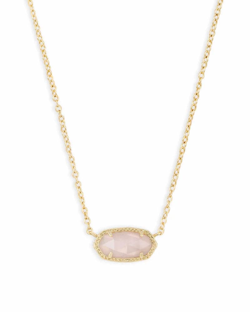 Kendra Scott - Elisa Gold Pendant Necklace in Rose Quartz - Findlay Rowe Designs