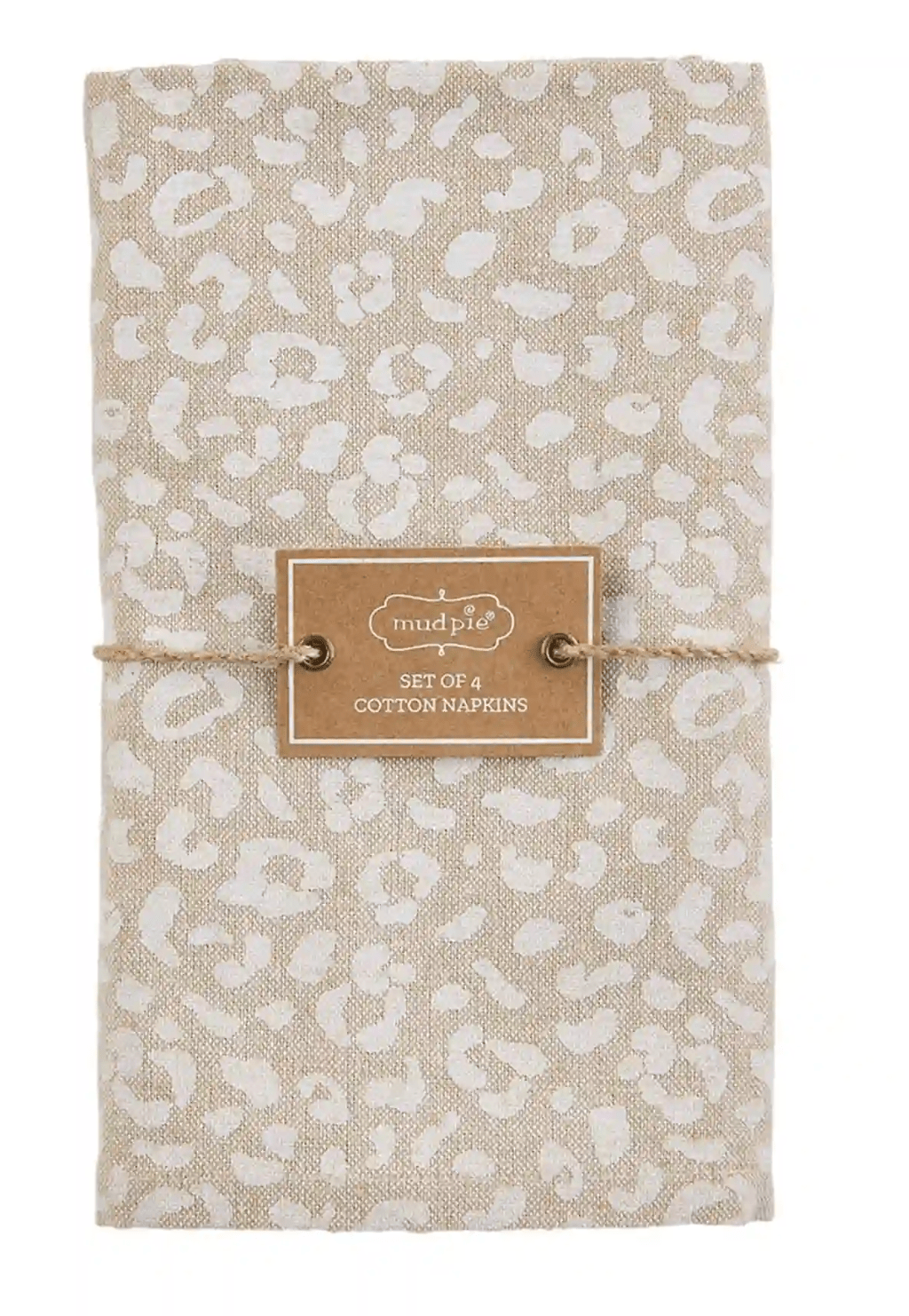 MUD PIE - CHEETAH PRINT NAPKIN SET | Findlay Rowe Designs