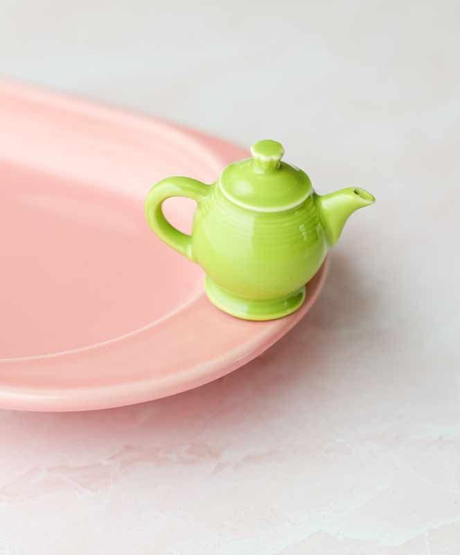 Nora Fleming - Set - Fiestaware Bread Tray and Tea Pot Mini - Fiesta03 - Findlay Rowe Designs