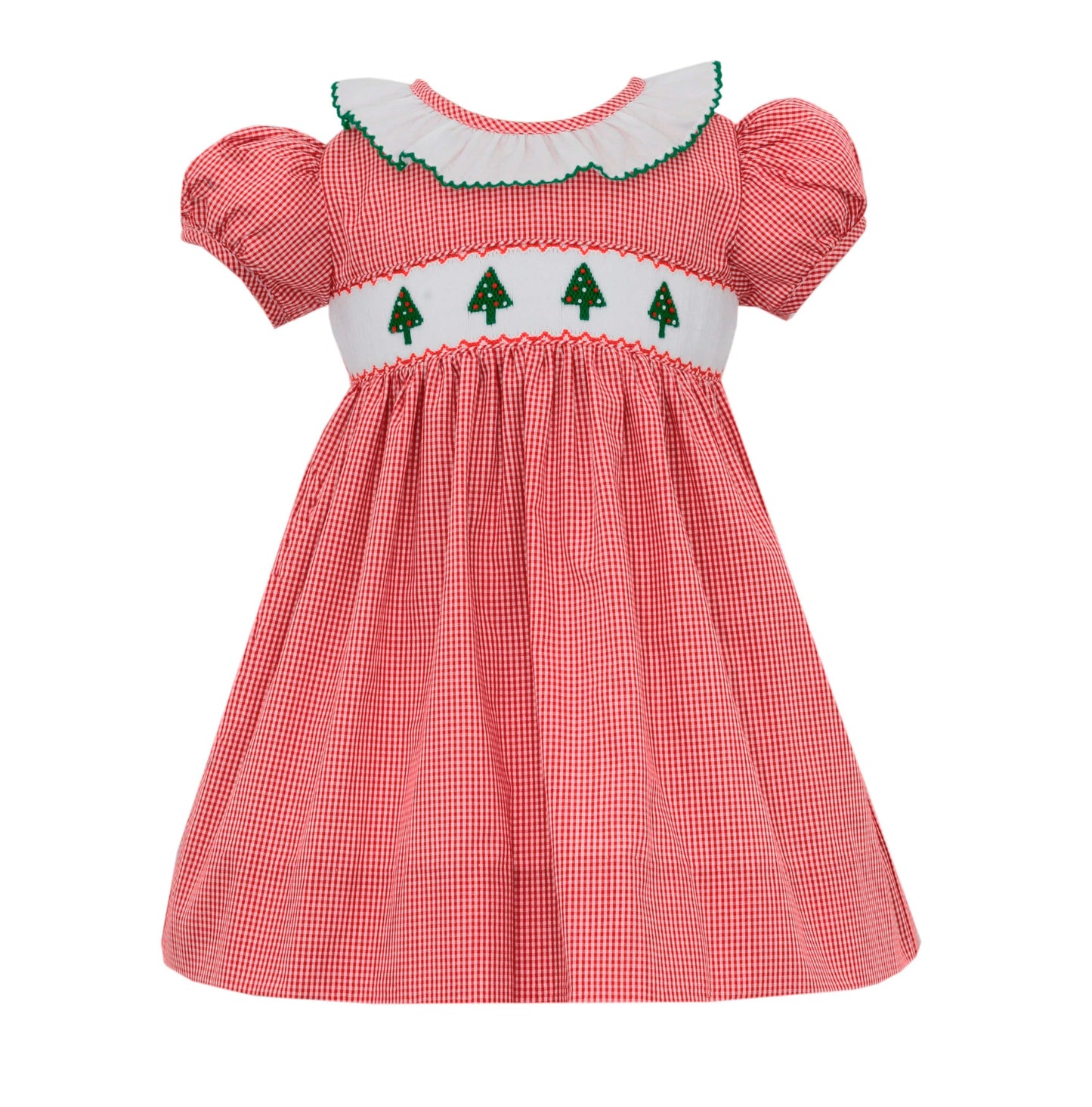 Petit Bebe- CHristmas Tree Dress- Red Gingham - Findlay Rowe Designs