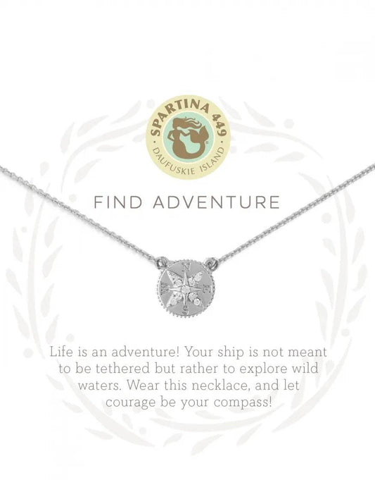 Spartina - Sea La Vie Necklace - Adventure Compass - Silver - Findlay Rowe Designs