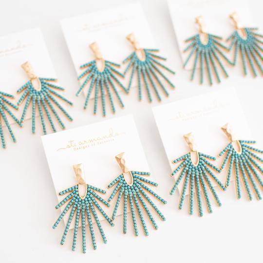 St. Armands - Sunburst Drops - Turquoise - Findlay Rowe Designs