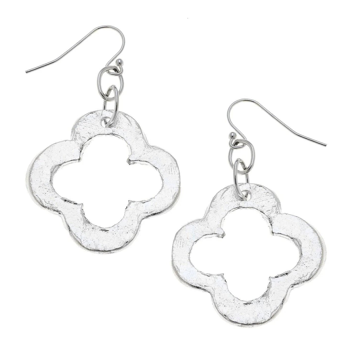 Susan Shaw - Open Clover Earrings - Silver - Findlay Rowe Designs