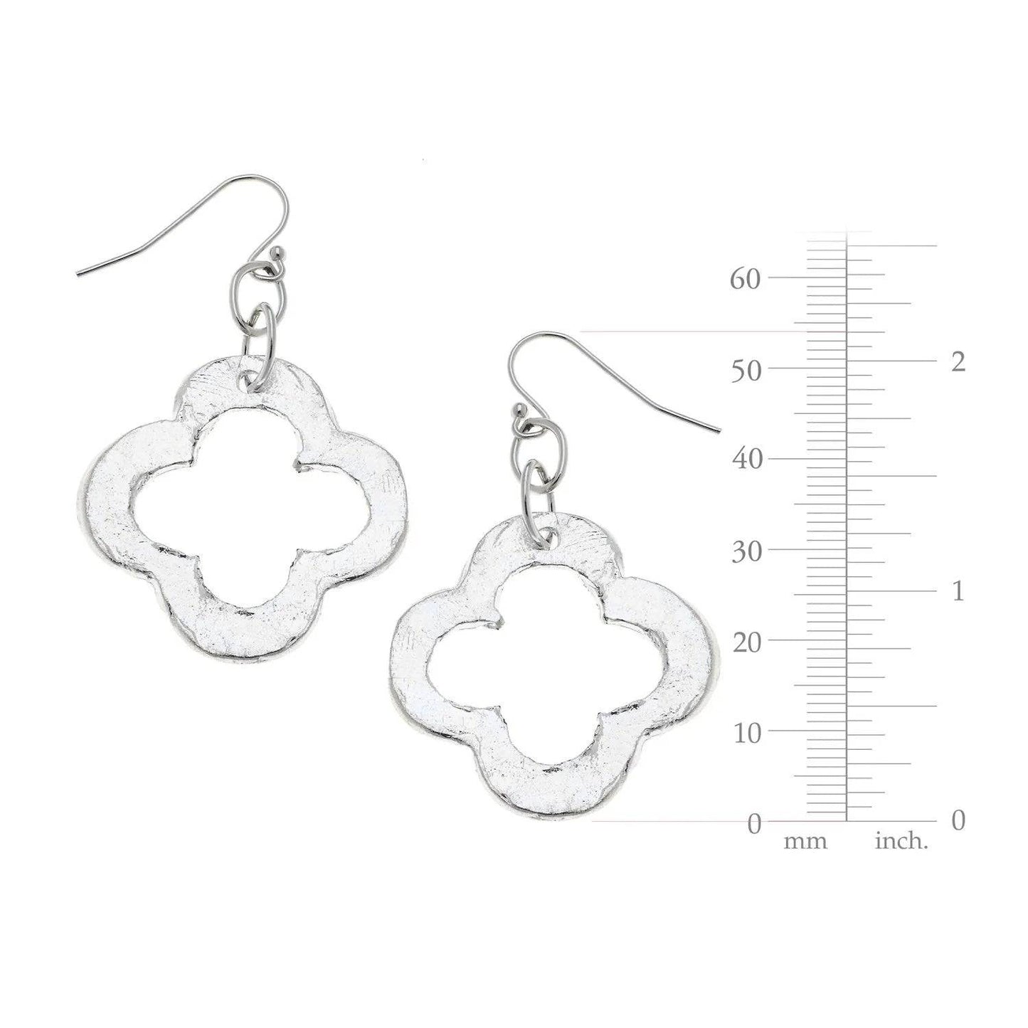 Susan Shaw - Open Clover Earrings - Silver - Findlay Rowe Designs