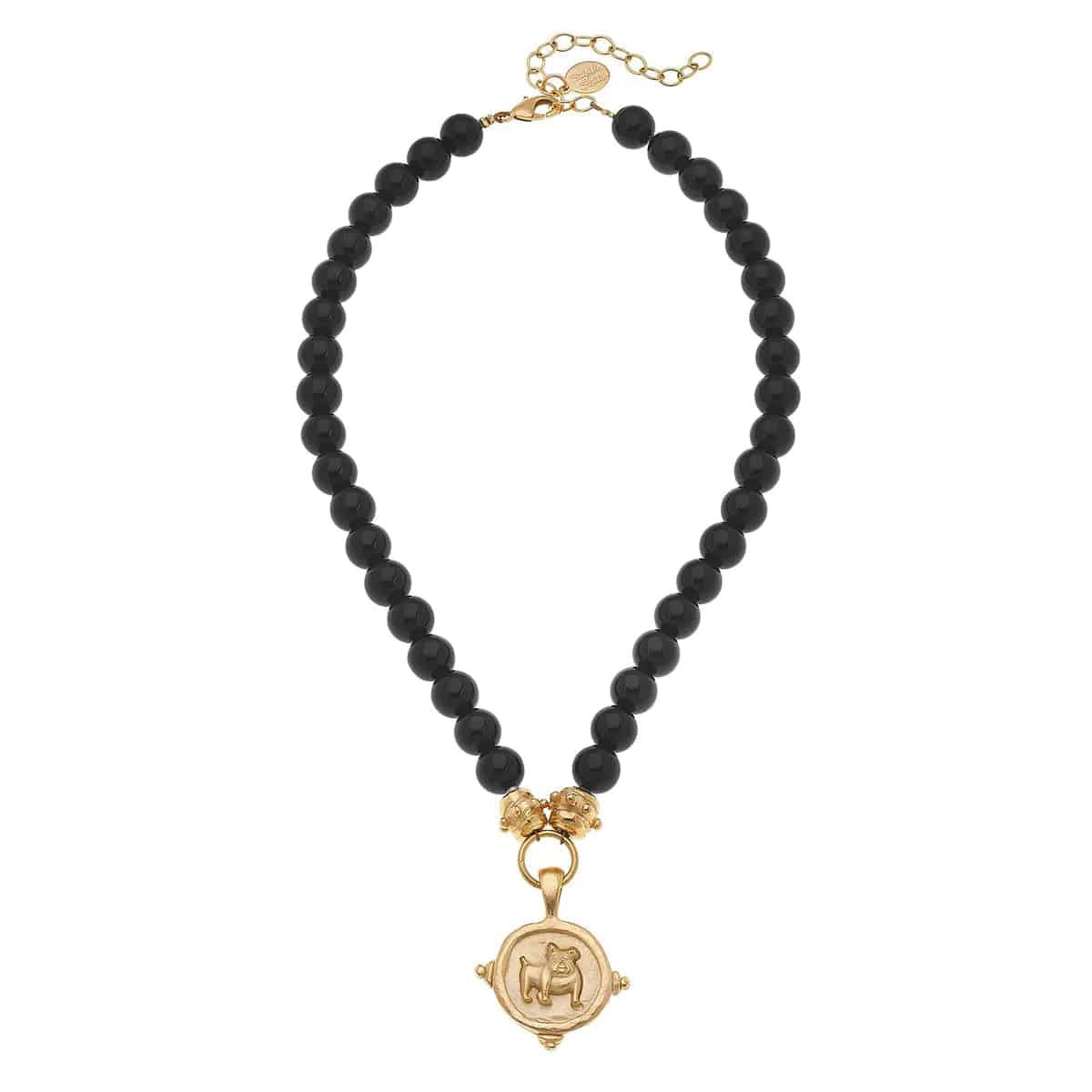 Susan Shaw -  Bulldog Onyx Necklace - Findlay Rowe Designs