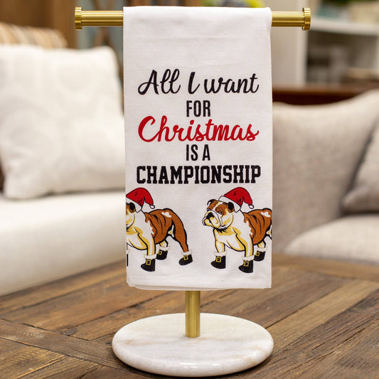 Towel - Christmas Championship Bulldog - Findlay Rowe Designs