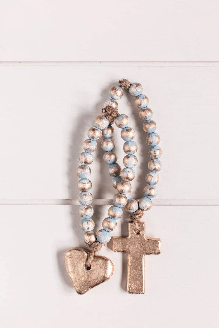 Blessing Beads - Bitty Heart - Blue - Findlay Rowe Designs